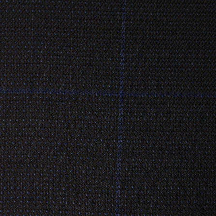 B629/1 Vercelli CX - Vải Suit 95% Wool - Xanh Dương Caro Đen